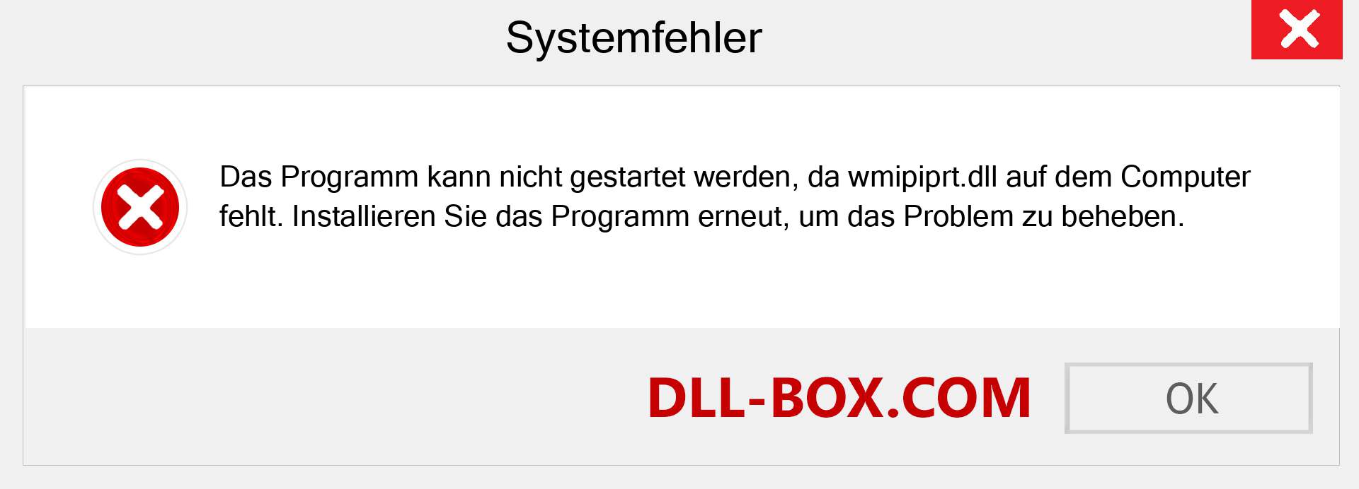 wmipiprt.dll-Datei fehlt?. Download für Windows 7, 8, 10 - Fix wmipiprt dll Missing Error unter Windows, Fotos, Bildern